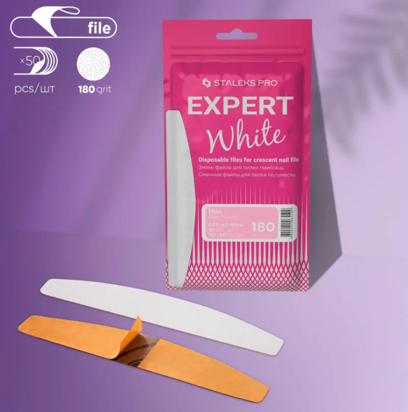 STALEKS EXPERT 42 Limas adhesivas para lima media luna, 180grit (50 uds.) — Photo 2