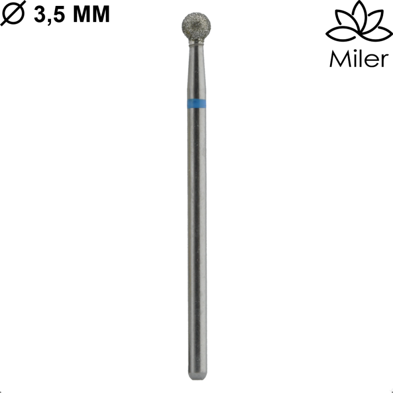 Miler, kit de 5 fresas diamantes M801m035, azul — Photo 2