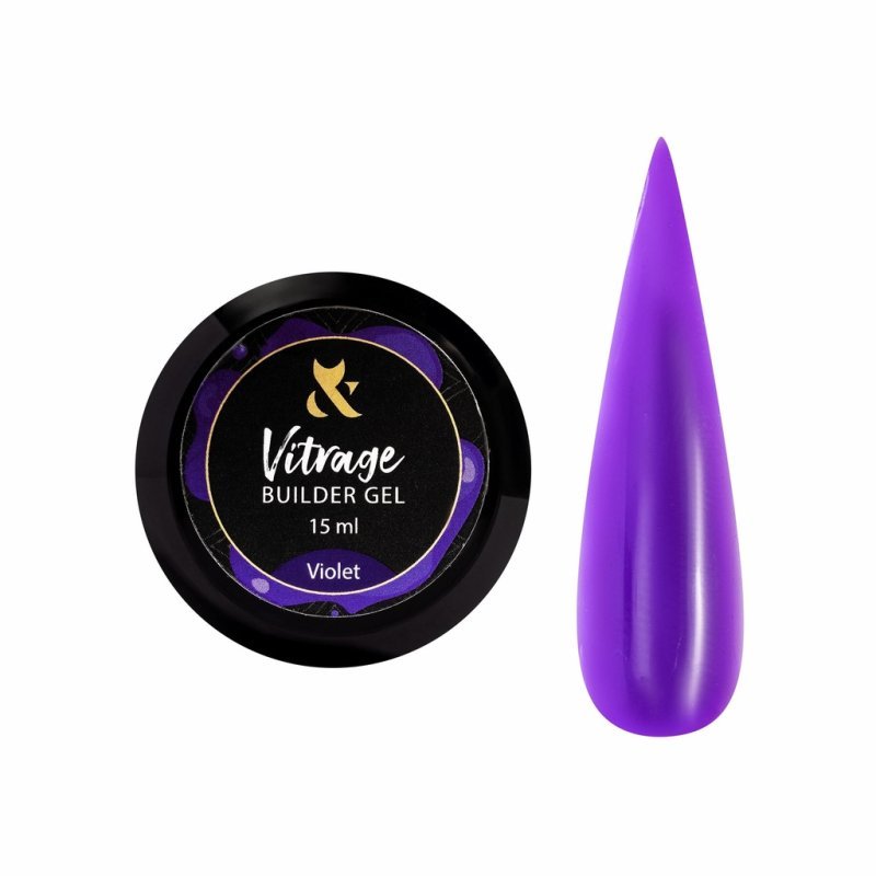 F.O.X Vitrage Builder gel Violet, 15ml — Photo 2