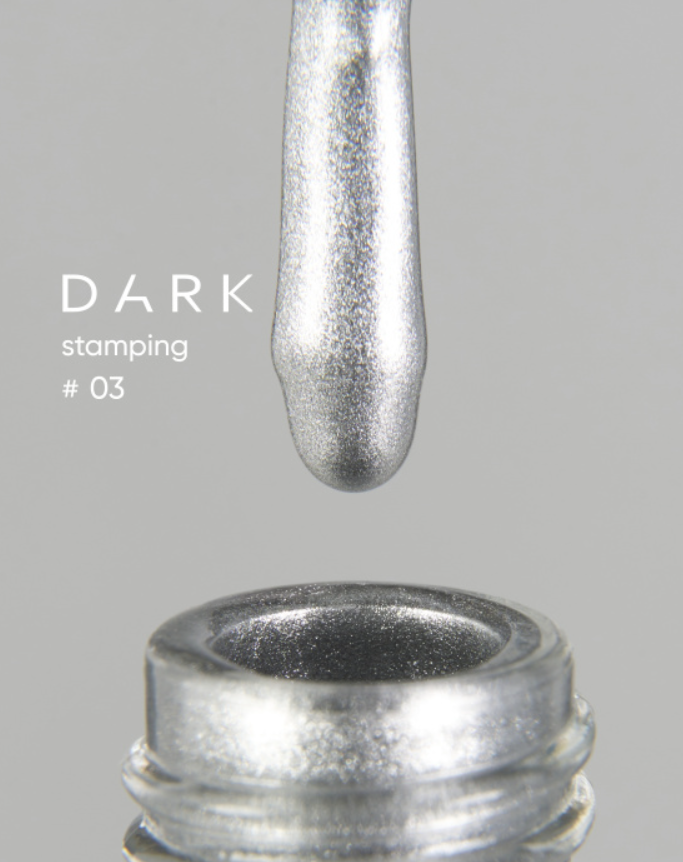 Dark by Rior Esmalte para Estampar 03 Plata, 8ml — Photo 2