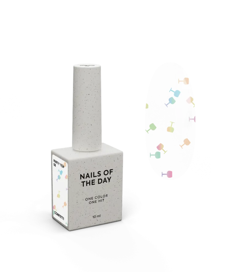 NAILSOFTHEDAY Party Top 08, 10ml — Photo 2