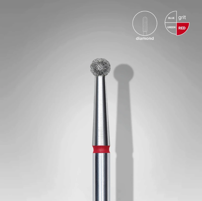 Punta Diamante Staleks FA01R027 «Bola» 2.7 mm rojo, — Photo 2