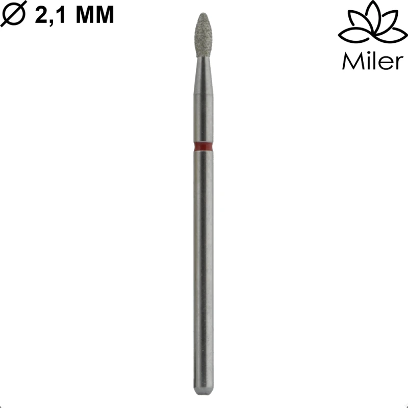 Miler, kit de 5 fresas diamantes M368f021, rojo — Photo 2