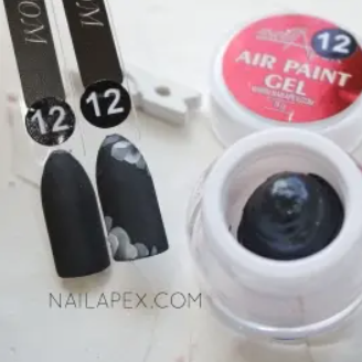 NailApex Air Paint Gel 12, 5g grafit — Photo 2