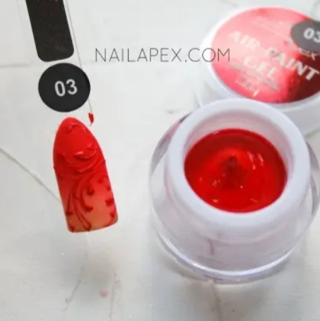 NailApex Air Paint Gel 3, 5g rojo — Photo 2