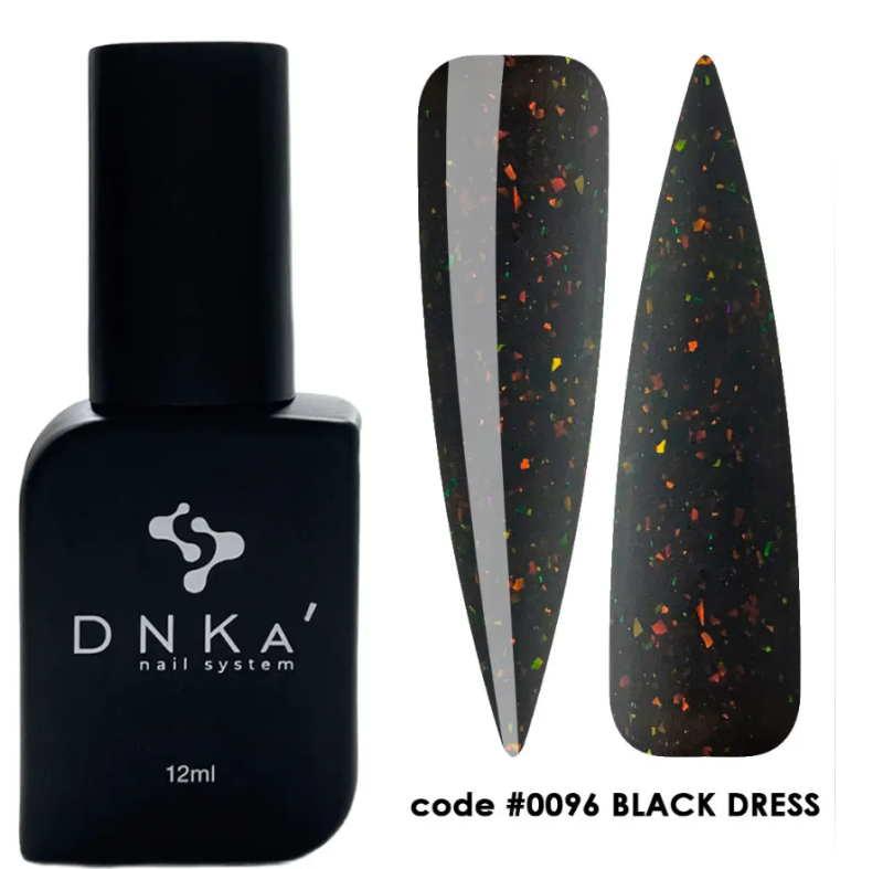 DNKa Cover Base 0096, Black Dress, 12 ml — Photo 2