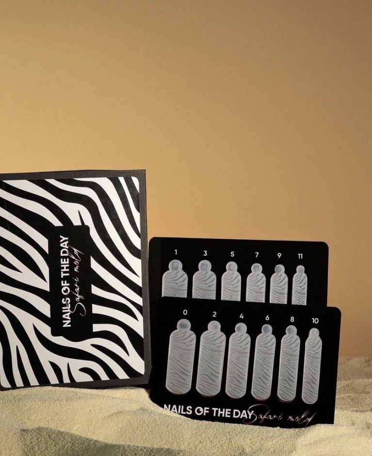 NAILSOFTHEDAY Wild Safari Zebra silicone form; 12pcs — Photo 2