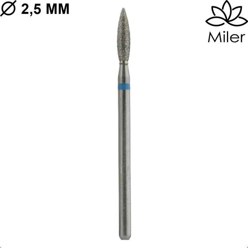 Miler, kit de 5 fresas diamantes, M862m025, azul — Photo 2