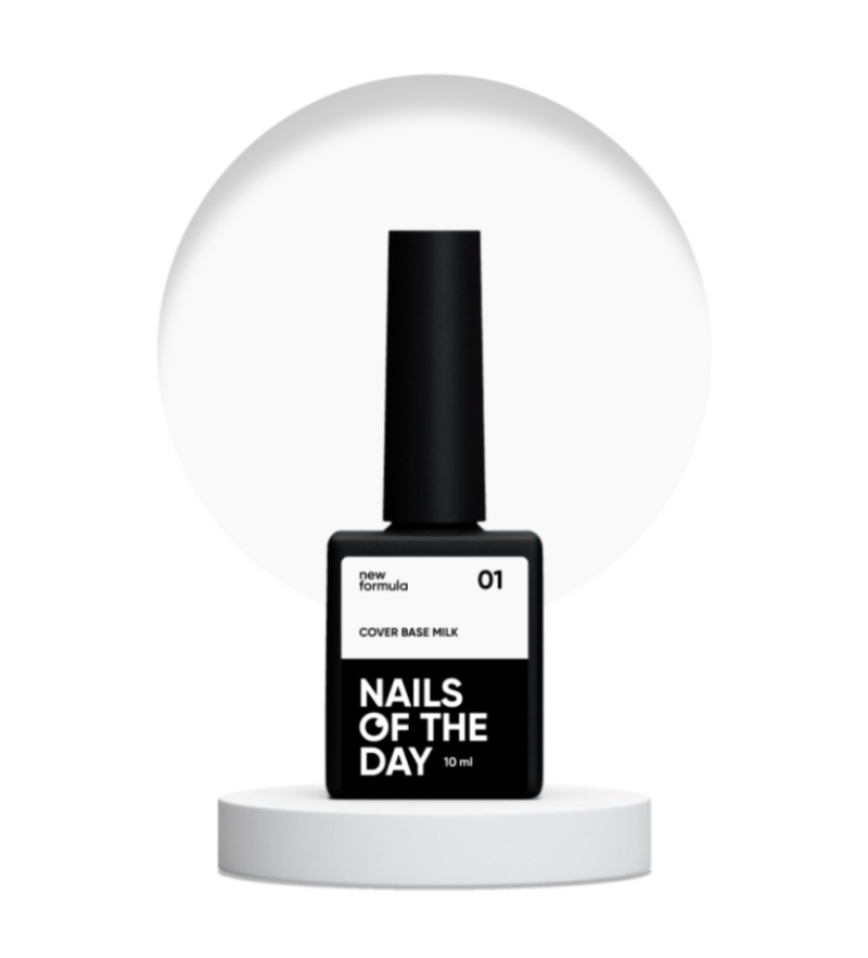 NAILSOFTHEDAY Cover base milk 01, 10 ml new formula — Photo 2