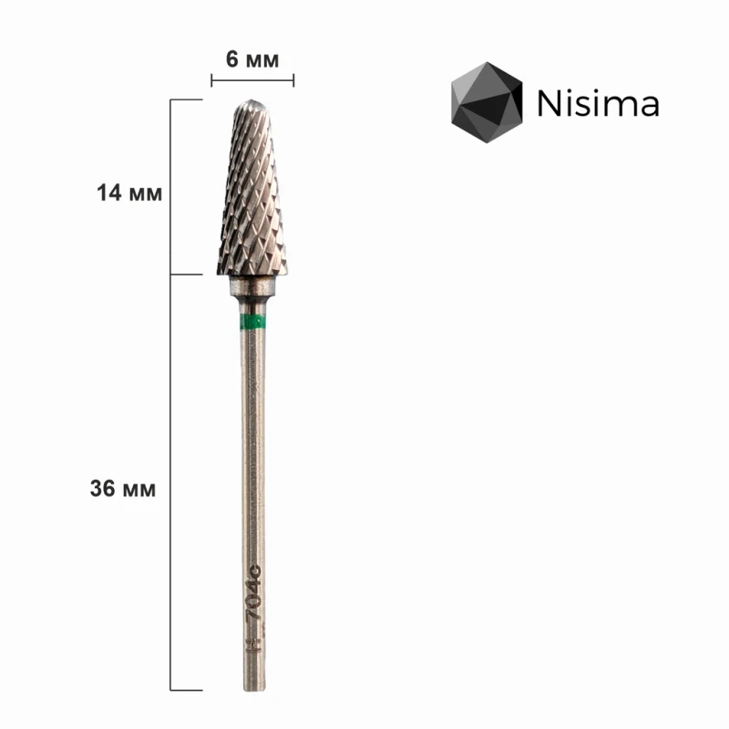 Nisima fresa de carburo Hr704ck, verde — Photo 2