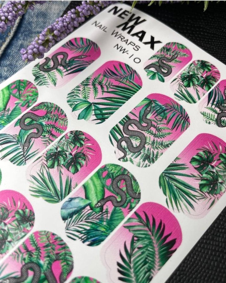 Nail Wraps Pegatinas para las uñas con capa de pegajosidad, 10 — Photo 2