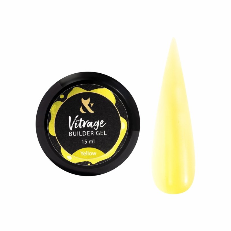 F.O.X Vitrage Builder gel Yellow, 15ml — Photo 2