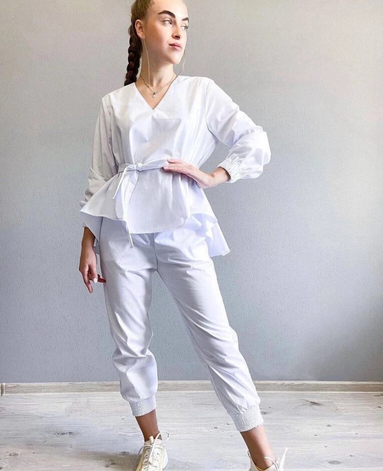 Uniforme &quot;RURU MONO&quot; blanco, 3XL — Photo 2