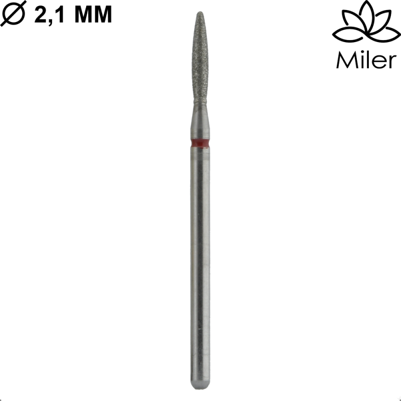 Miler, kit de 5 fresas diamantes,M863f021, rojo — Photo 2
