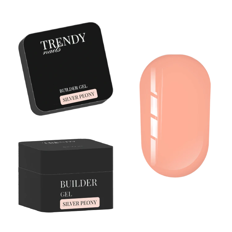 Trendy Nails Builder Gel in a bottle Silver Peony, 30ml — Photo 2