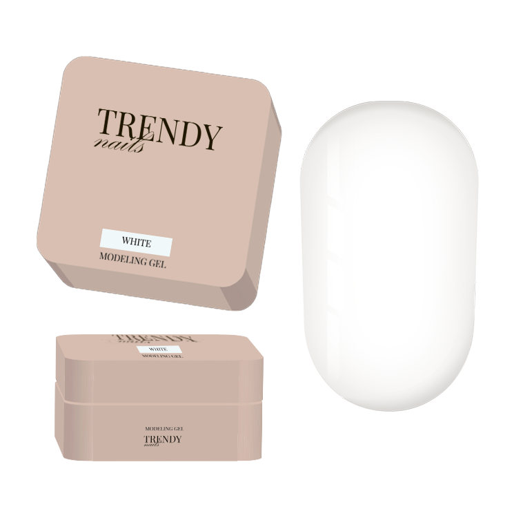 Trendy Nails Modeling Gel White, 50ml — Photo 2