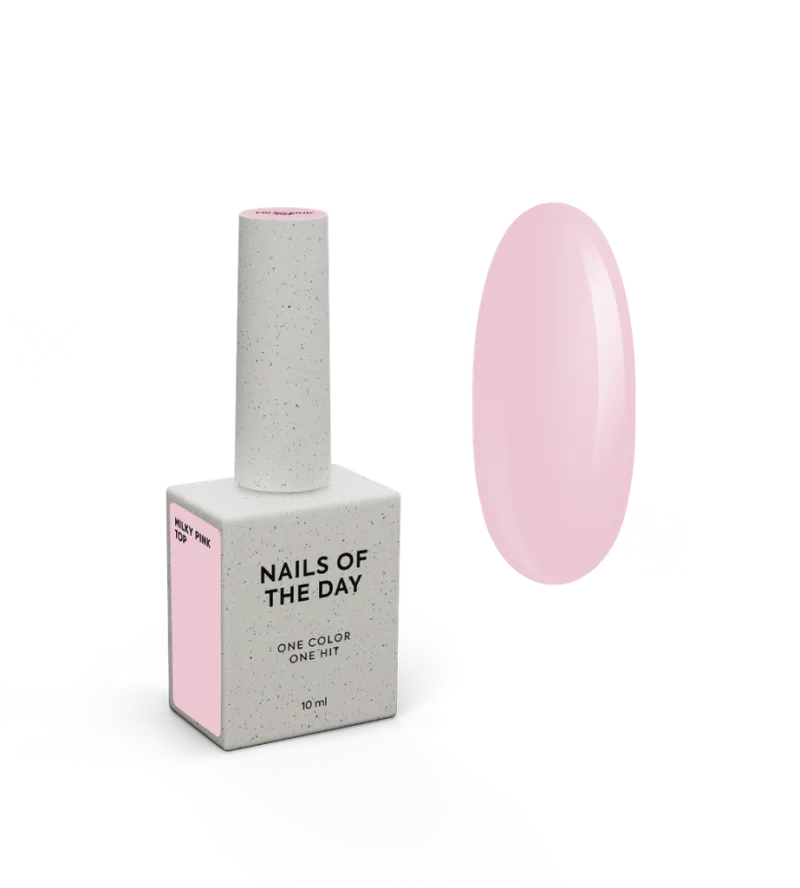 NAILSOFTHEDAY Milky Pink Top, 10 ml — Photo 2