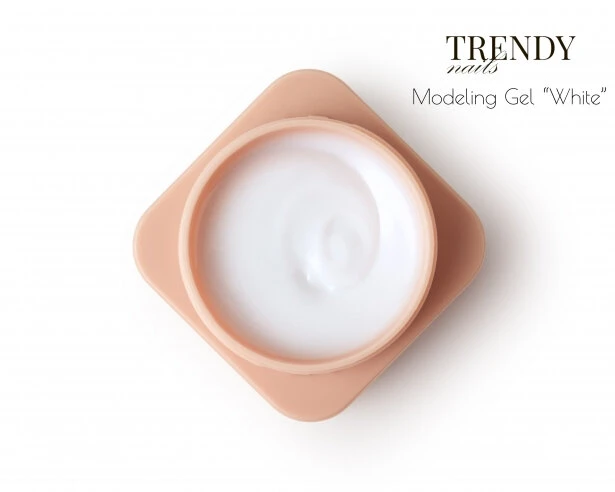 Trendy Nails Modeling Gel White, 15ml — Photo 2