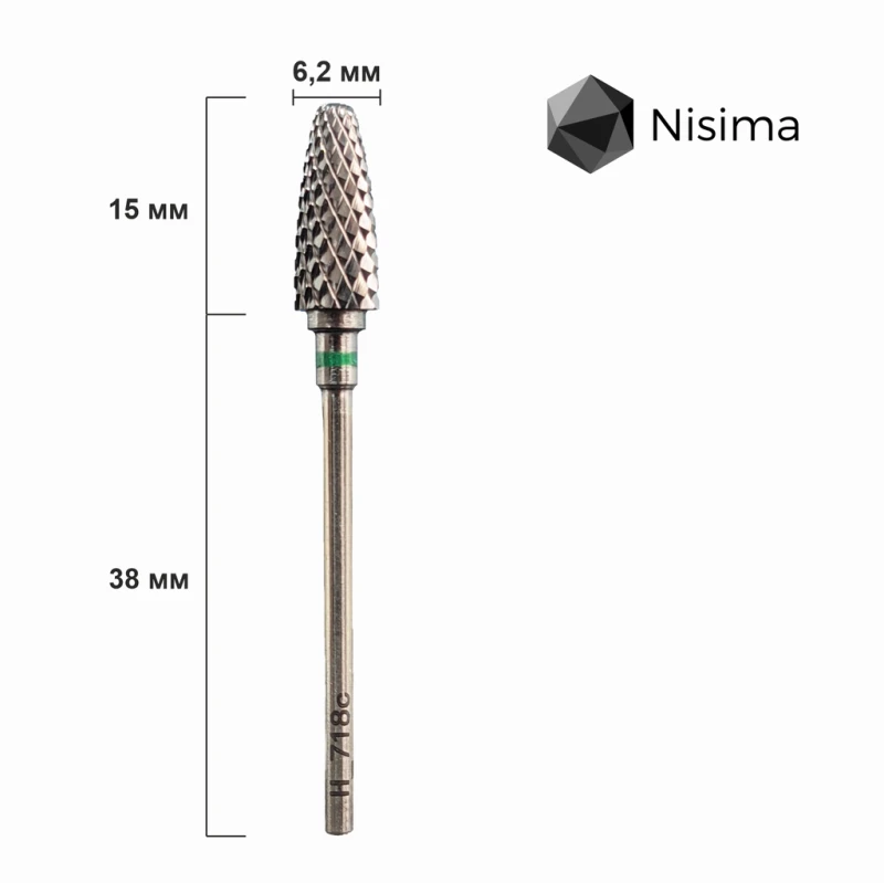 Nisima fresa de carburo H718ck, verde — Photo 2