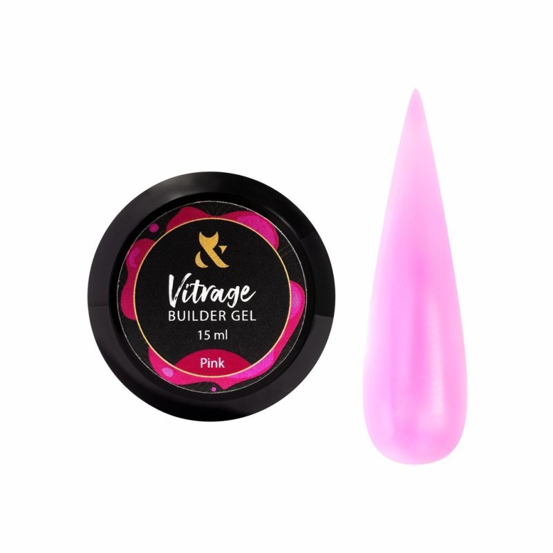 F.O.X Vitrage Builder gel Pink, 15ml — Photo 2