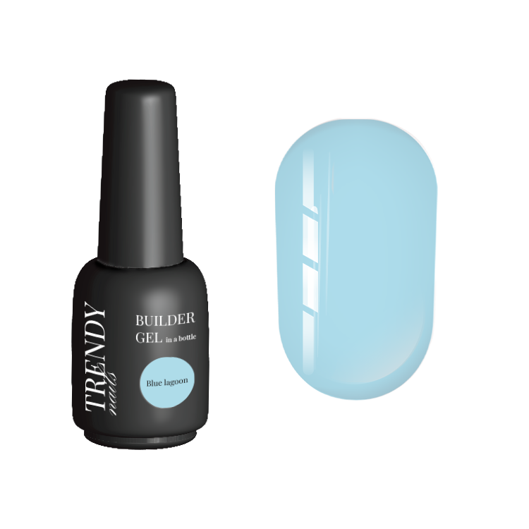 Trendy Nails Builder Gel in a bottle Blue Lagoon, 15ml — Photo 2