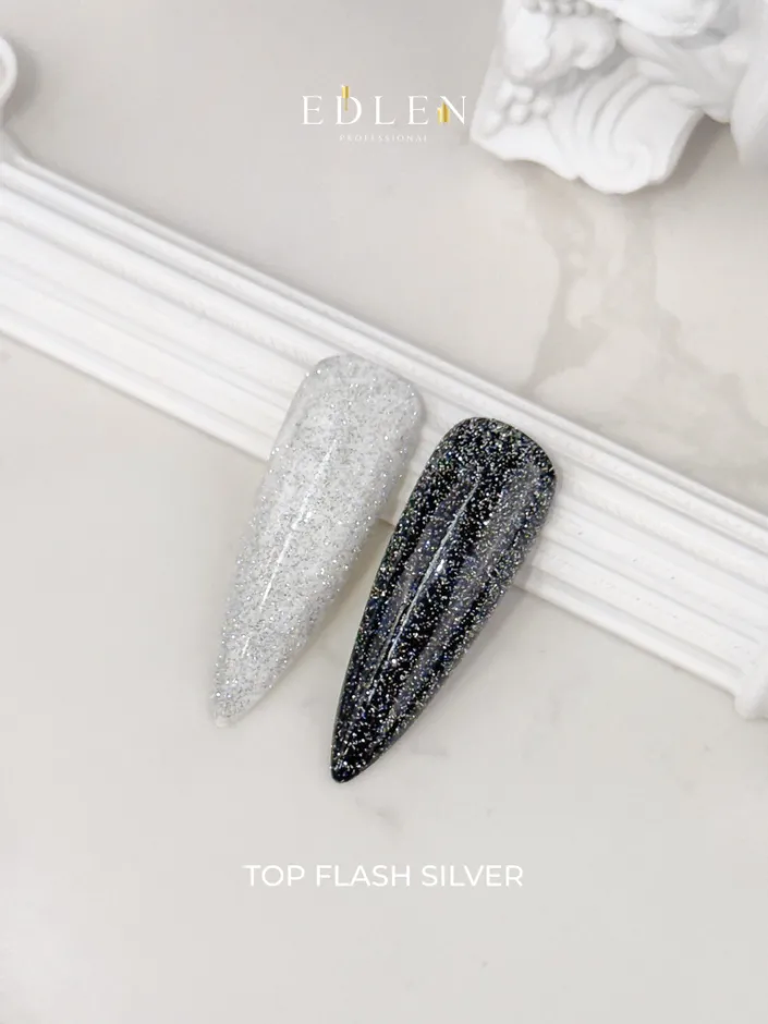 Edlen Top No Wipe Flash Silver, 17ml — Photo 3