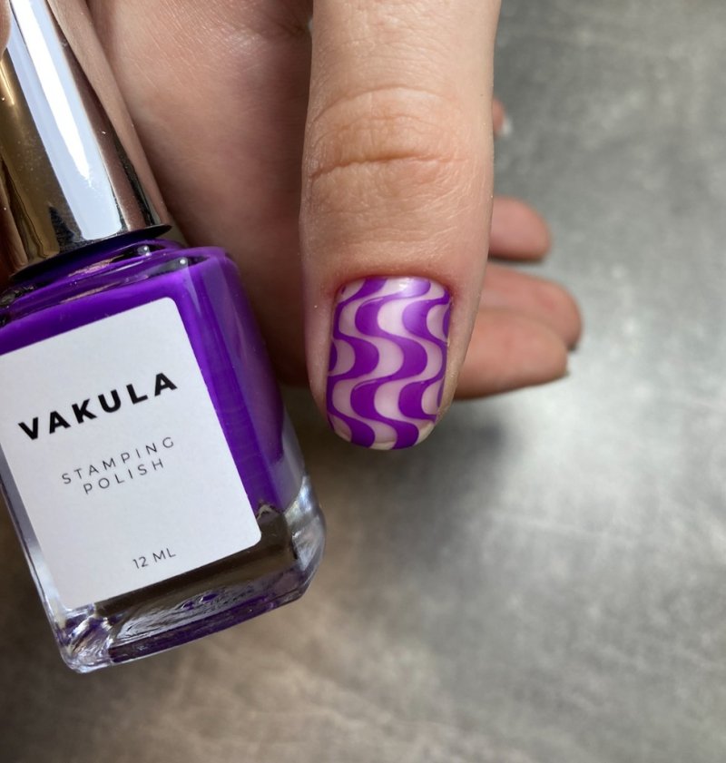 Esmaltes para estampar Vakula 26 violeta, 12ml — Photo 3