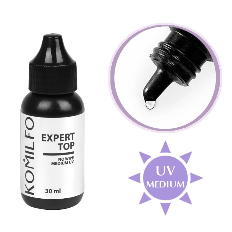 Komilfo No Wipe Expert Top, 30 ml — Photo 2