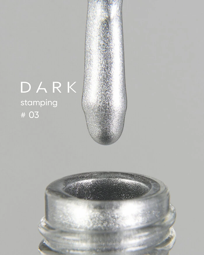 Dark by Rior Esmalte para Estampar 03 Plata, 10ml — Photo 2