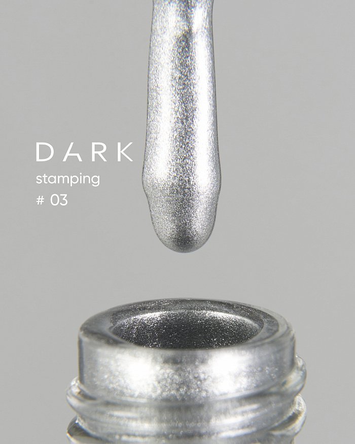 Dark by Rior Esmalte para Estampar 03 Plata, 8ml — Photo 2