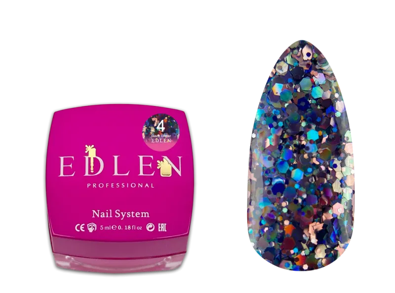 Edlen Disco Glitter 04, 5ml — Photo 2