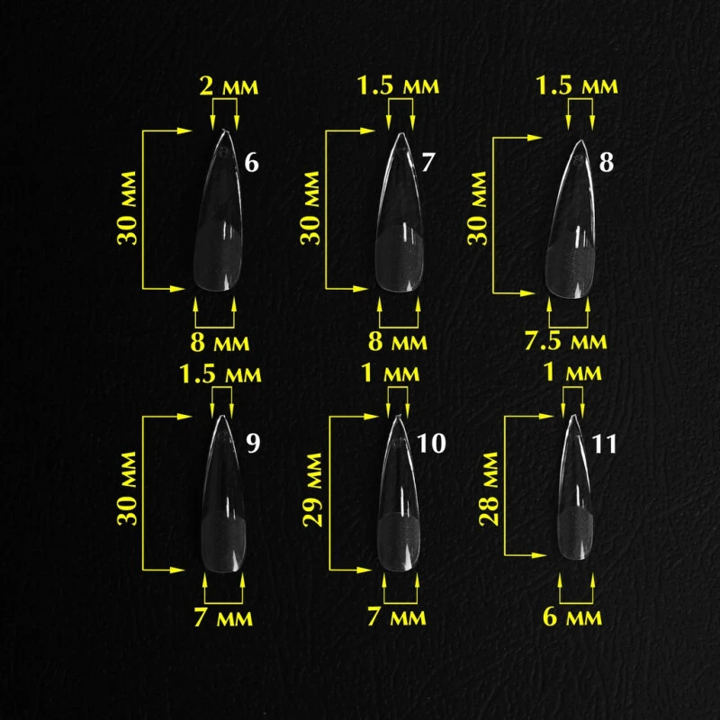 Komilfo SoFast Nail Forms Stiletto, 240un — Photo 4
