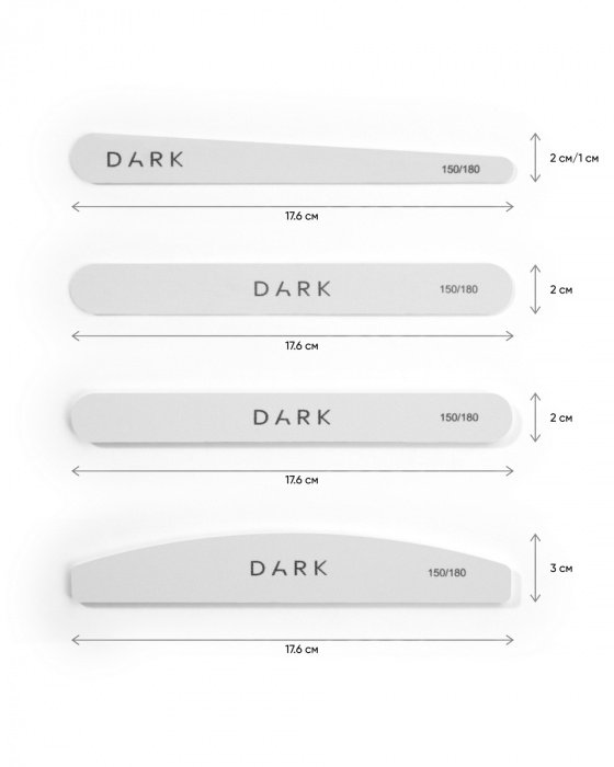 Dark by Rior Limas Desechables en base de espuma Oval 150/180grit, blanco(25uds) — Photo 3