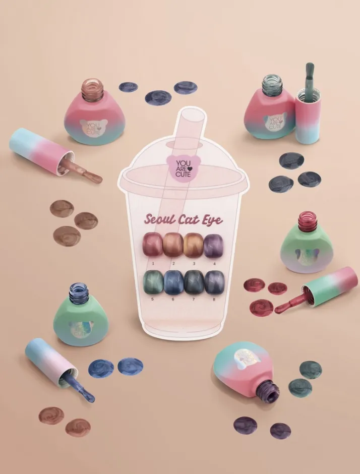 YOUARECUTE Coleccion de 8 Esmalte Semipermanente Seoul Cat Eye — Photo 2