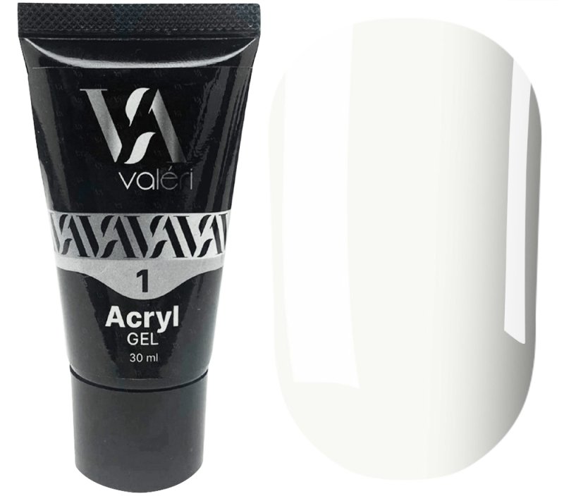 Valeri Acryl Gel White 1, 30ml — Photo 2