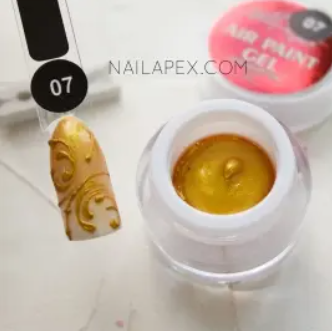 NailApex Air Paint Gel 7, 5g dorado — Photo 2