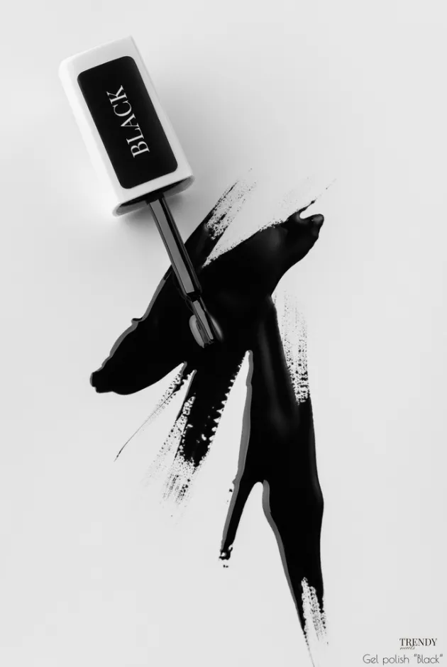 Trendy Nails Esmalte Semipermanente Black, 10ml — Photo 2