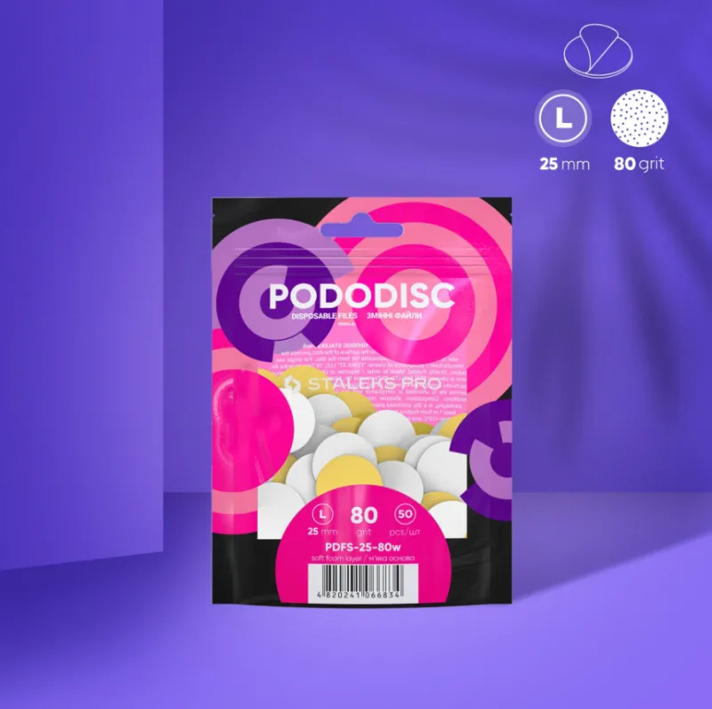 Recambios para Podo Disco Con Una Capa De Espuma STALEKS PRO L 180grit (50uds) — Photo 2