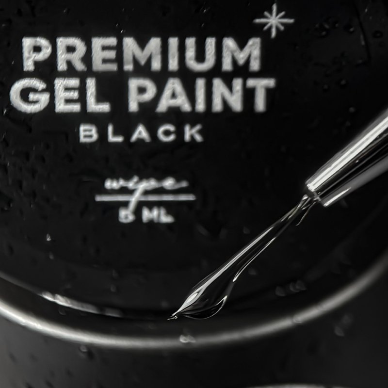 NAILSOFTHEDAY Gel paint negro (con capa pegajosa), 5 ml — Photo 2