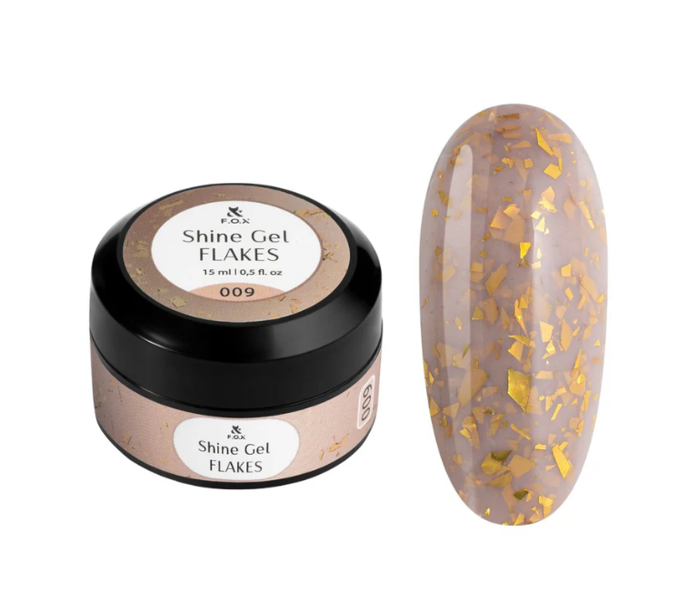 F.O.X Shine Gel Flakes 09, 15ml — Photo 2