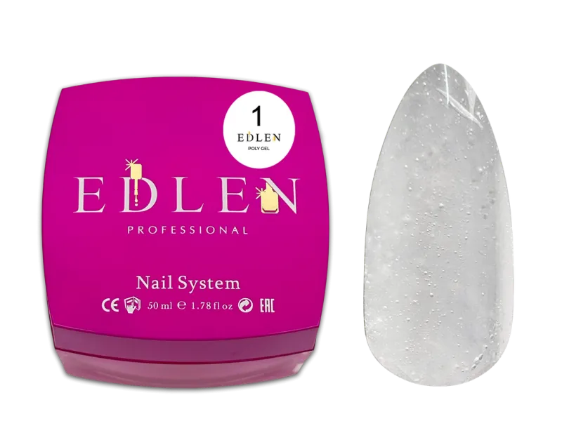 Edlen Poly Gel 01, 50ml transparente — Photo 2