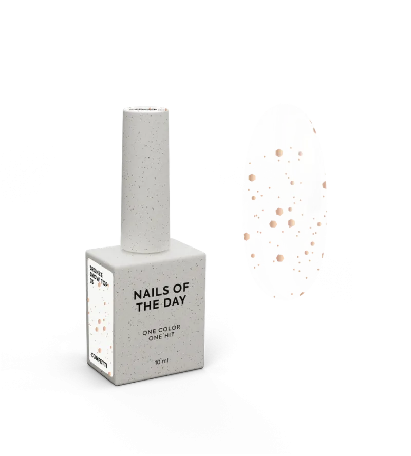 NAILSOFTHEDAY Bronze Snow Top, 10ml — Photo 2