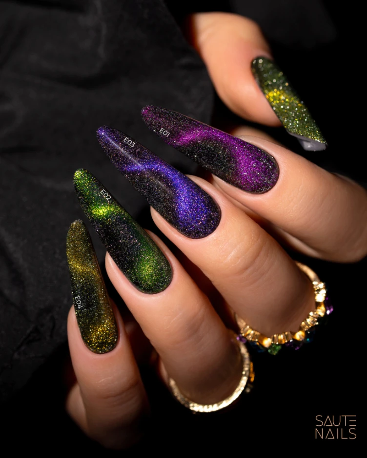 Saute Nails Esmalte semipermanente Cat Eye E03, 8ml — Photo 4
