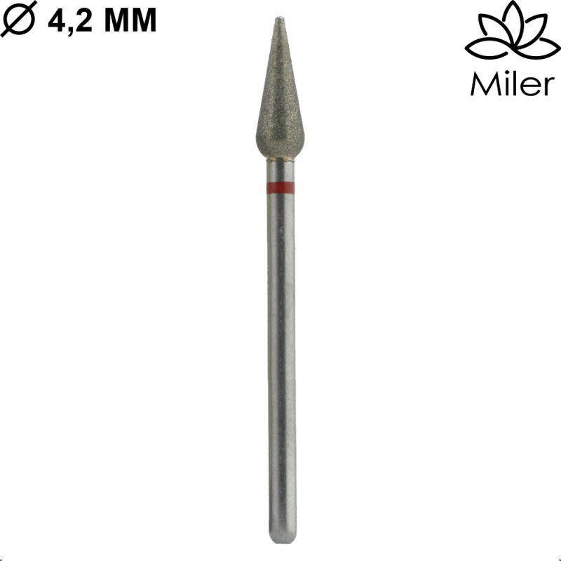 Miler, kit de 5 fresas diamantes, M893f042, rojo — Photo 2