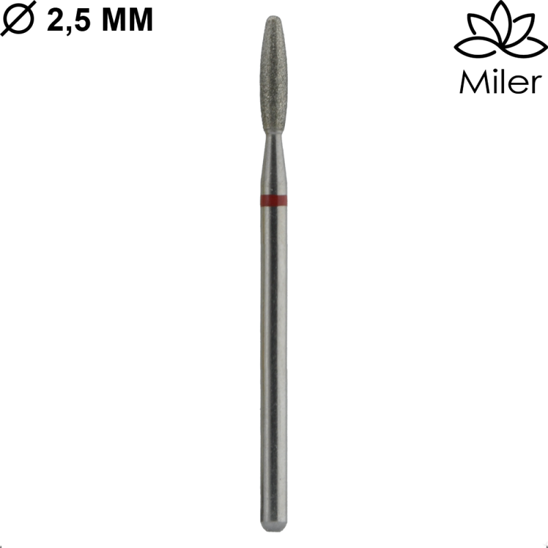 Miler, kit de 5 fresas diamantes, M863f025, rojo — Photo 2