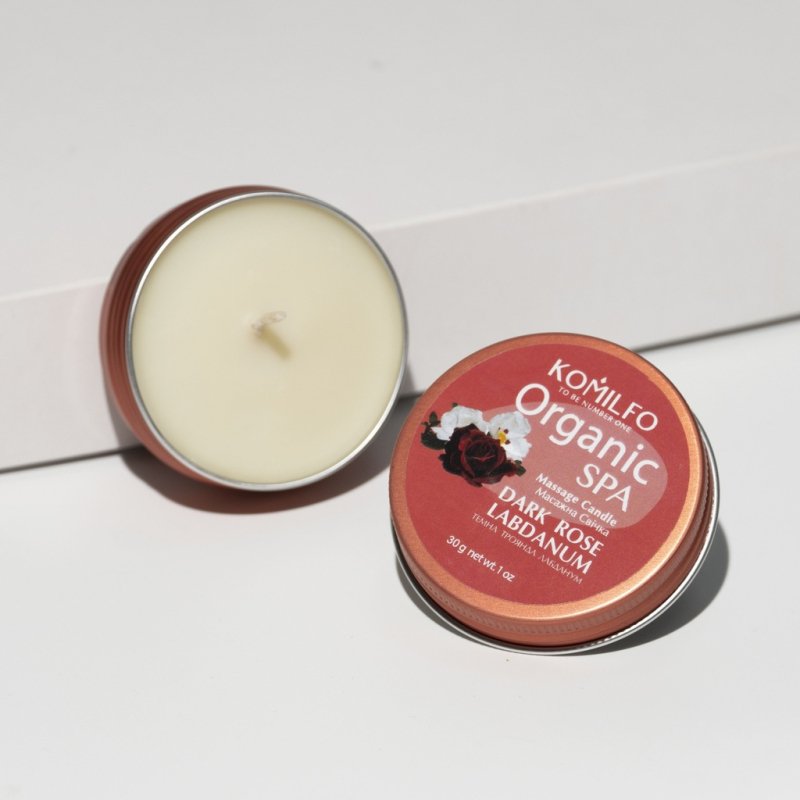 Komilfo Massage Candle Dark Rose Labdanum, 30g — Photo 2