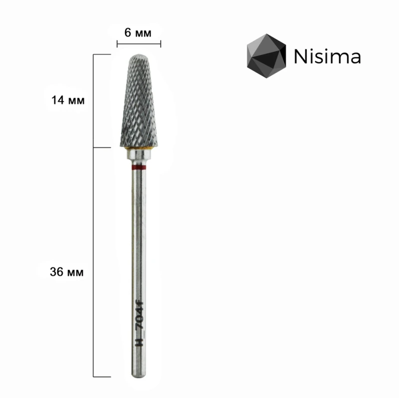 Nisima fresa de carburo H704fk, rojo — Photo 2