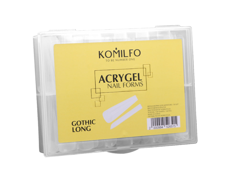 Komilfo Dual Nail Forms Gothic Long, 120un — Photo 2