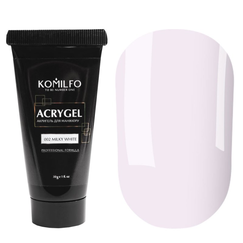 Komilfo AcryGel №002 MilkyWhite, 30g — Photo 2