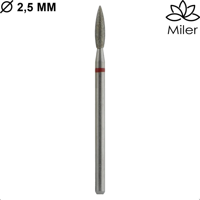 Miler, kit de 5 fresas diamantes, M862f025, rojo — Photo 2